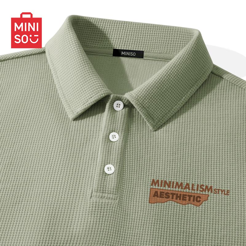 MINISO Men s Waffle Knit Polo Shirt XL