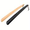 1pc Solid Wood Shoe Puller, Long Handle, Household Shoe Wearing and Lifting Device, Shoe Handle, Light Luxury Shoe Handle, Shoe Pick, Shoe Pulling Rod