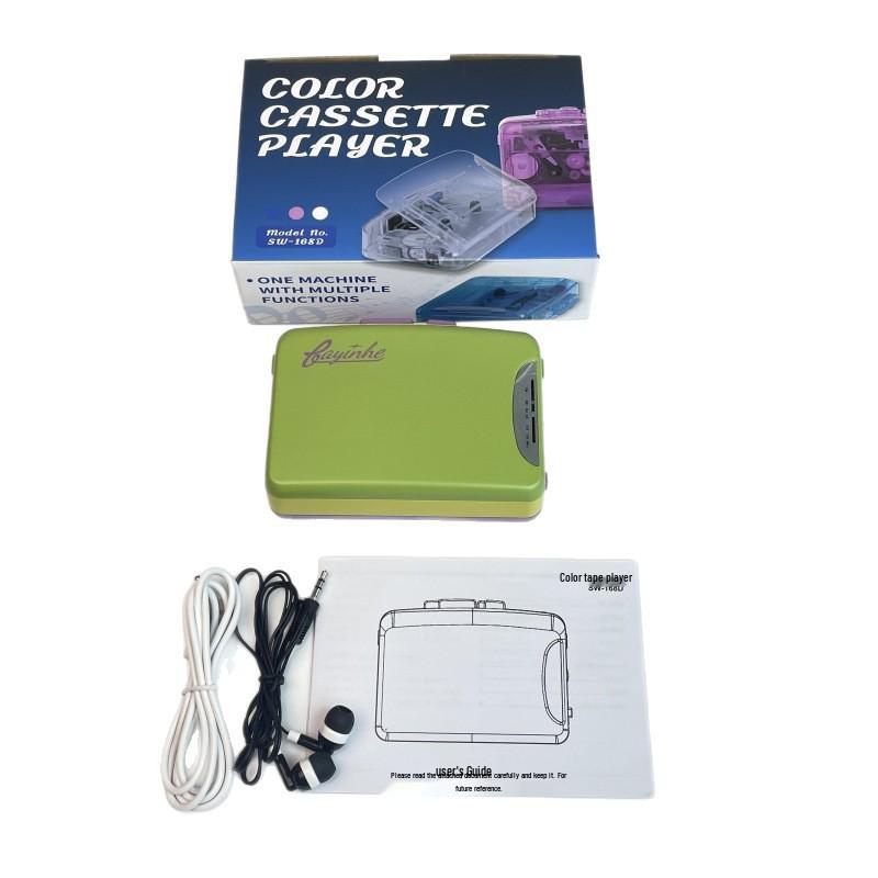 Portable Cassette Player with Speaker, Radio, and Headphones for English Listening and Playback