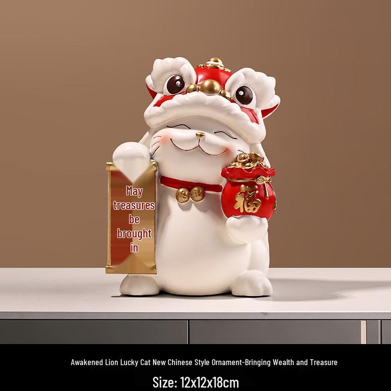 

Contemporary Lion Dance Ornament for Living Room or Office Decor