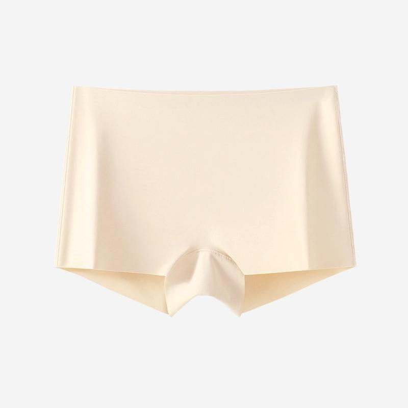 

Safety Pants Women s Seamless Anti-glare Non Curling Mid Waist Thin Leggings Two In One Ice Silk Boxer Briefs For Women XXL білий