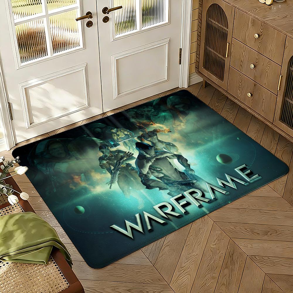 Warframe Floor Mat Soft Thickened Absorbent Non-Slip Bedroom Living Room Door Mat Home Decor Flannel Rugs
