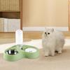 Cat Feeder Food Grade Stainless Steel Bowl Pet Feeder with Automatic Water Refill Dual Zone Design Cat Food Water Combo