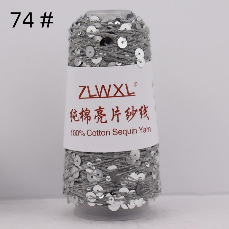 1000g /3200M 100% Cotton Yarn 6mm+3mm Special Sequin Yarn DIY Knitted Garment Accessories Rag Doll Knitting Yarn