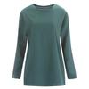 Shop   Women Loose FiT Slub Round Long Sleeve T shirT Brown Dai Wsh 1009