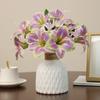 Two Head Silk Orchid Artificial Flower Bouquet with Bendable Stems for Wedding