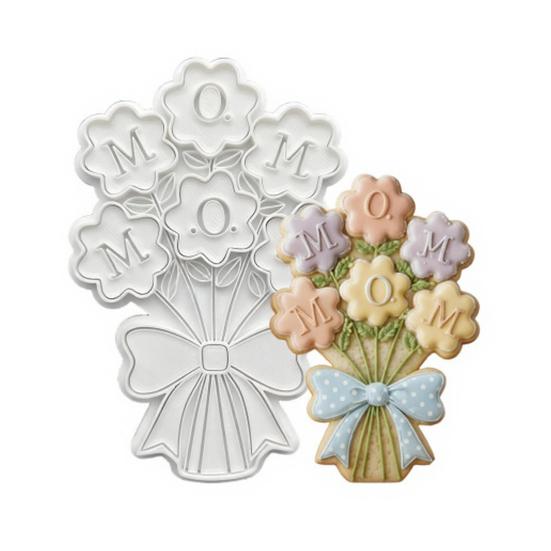 

Cookie Cutters Food Grade Plastic Non-Toxic Cookie Stamps Reusable Flexible Decorations Mold for Home Kitchen Bakery G