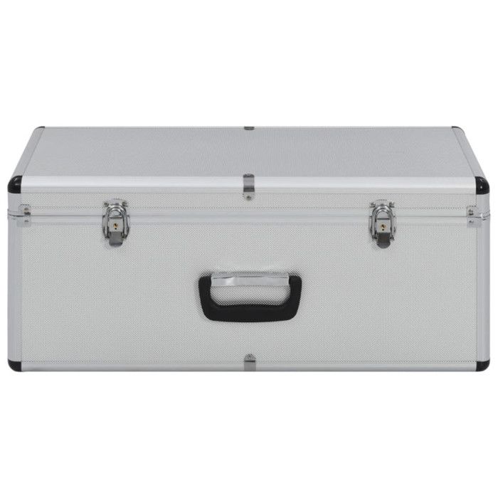 VidaXL Boîtes de rangement 2 pcs Argenté Aluminium