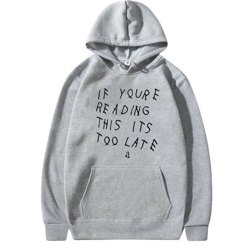 New Drake Letter Print Hoodie Sweatshirt, Stylish and Casual Multi-purpose Streetwear Long-sleeved Pullover for Men and Women