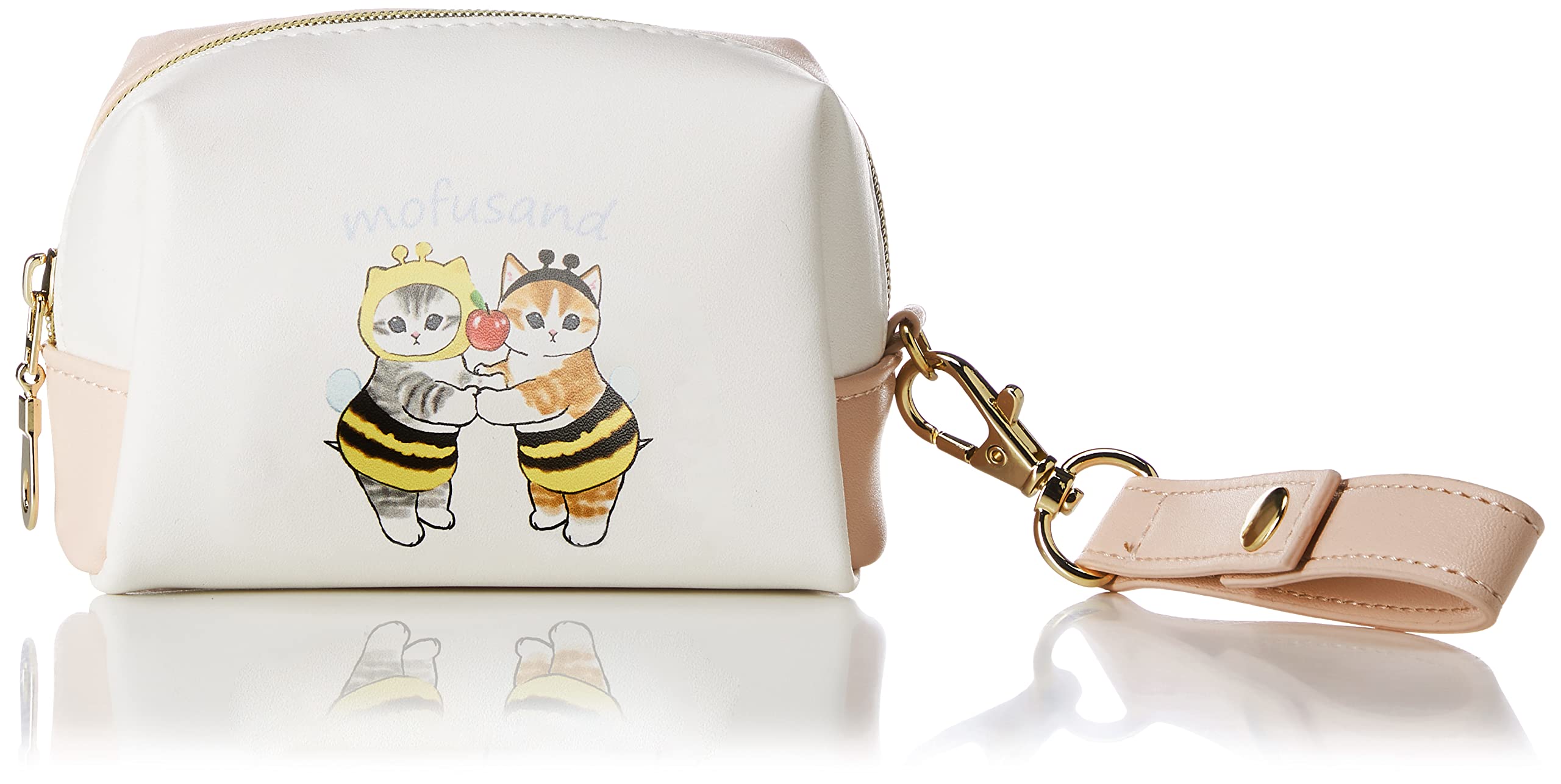 mofusand Pouch, Cosmetic Pouch, Travel Pouch, Mini Pouch, Small Makeup Pouch, Cat Design, Cat Merchandise, Adult, Women s, Bee (MFS-068), Free Size