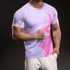 897857A Summer American Style Casual Short-sleeved T-shirt Fashion Sports Slim Elastic Fitness Outdoor