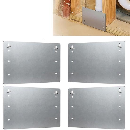 4Pcs Nail Stopper Plate Self Nailing Wood Stud Protector Plumbing Wiring Drywall Protection Galvanized Nail Guard Anti-Nail Shielding