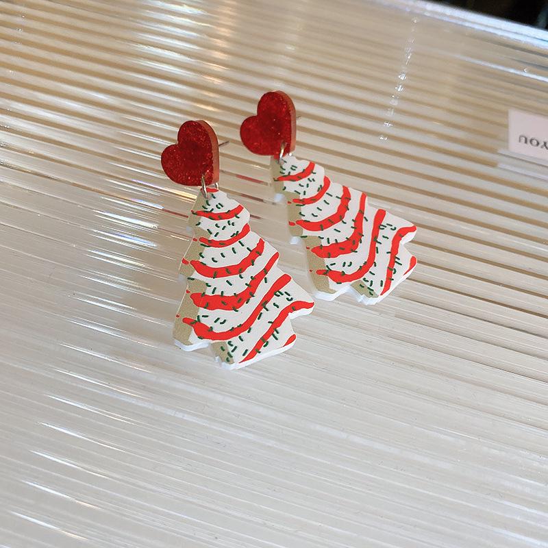 Christmas Asymmetrical Earrings: Bell, Bow, Santa Claus, Heart, Snowflake