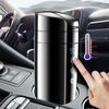 12V Car Electric Heating Cup Mug LCD Display Stainless Steel Water Coffee Bottle