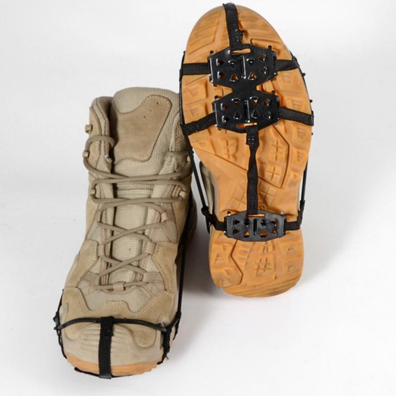 24 Tooth Ice Climbing Crampons Ice Crampons Snow Skid Spikes Winter Shoe Cover Clip Crampons for Mountaineering Outdoor