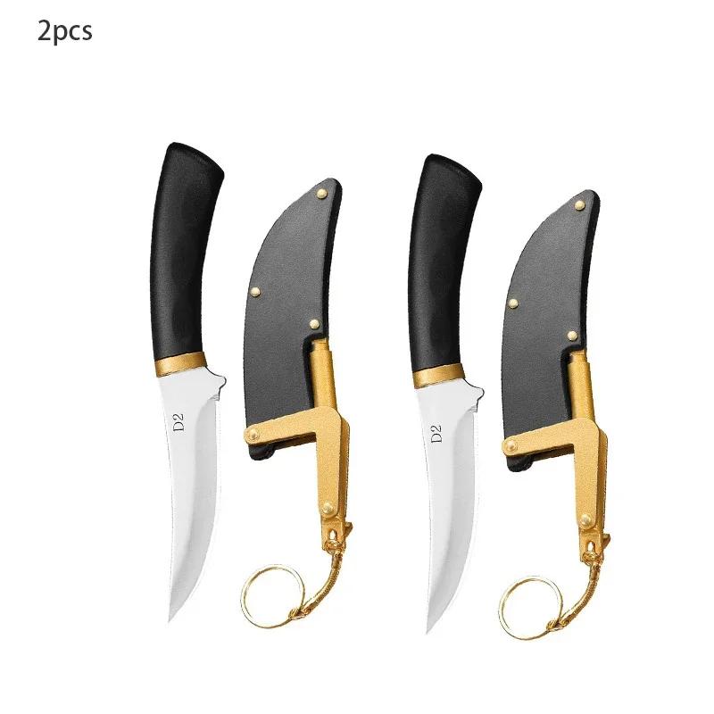 D2 Steel miniature butcher knife EDC portable pocket knife fish cutting tool high hardness multi-purpose razor sharp knife