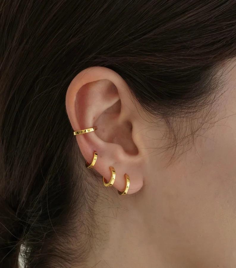 Elegant Minimalist Geometric C-Shaped Earrings Set – 3 Pairs for Women