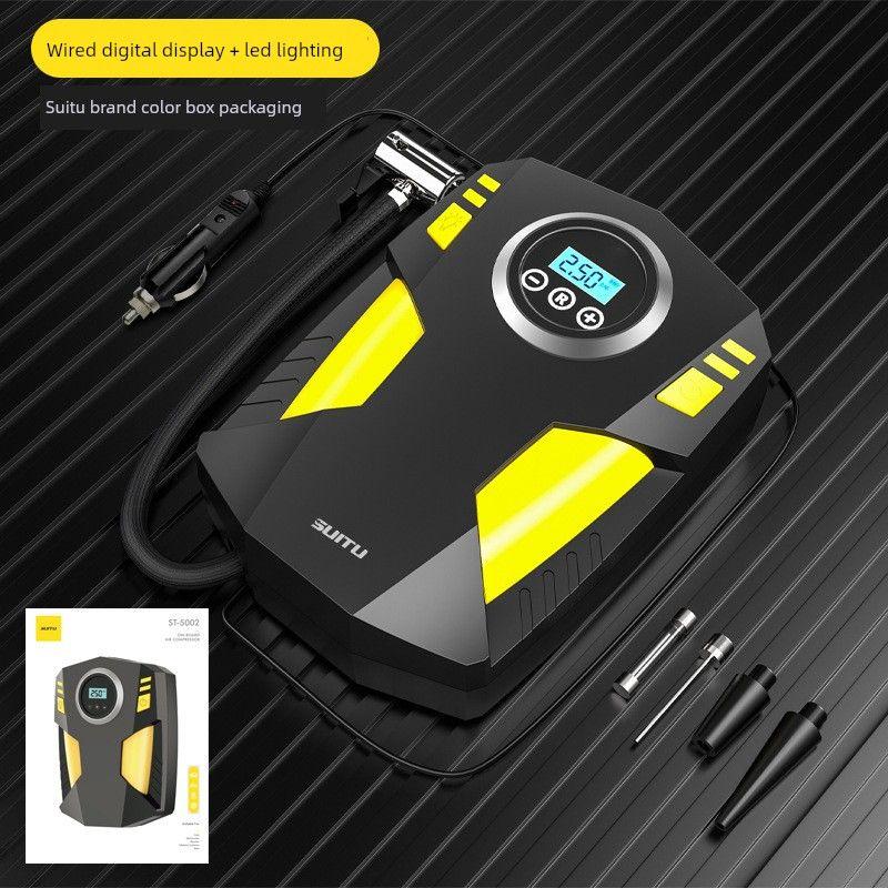 Car-Mounted Air Pump with Digital Display, Portable Electric 12V Tire Inflator, Multifunctional On-Board Car Air Pump 12V Digital Display Car Air Pump