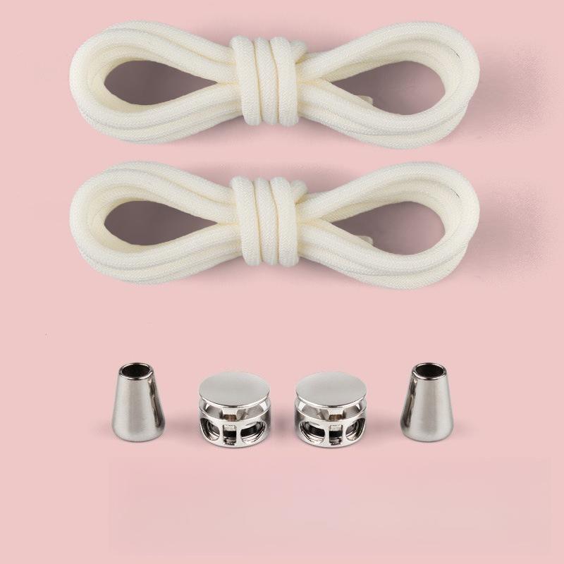 1 Paar Robuste Metall Runde Elastische Schnürsenkel ohne Binden, Hohe Elastizität für einfaches An- und Ausziehen, Verstellbare Passform für Stiefel, Schuhzubehör