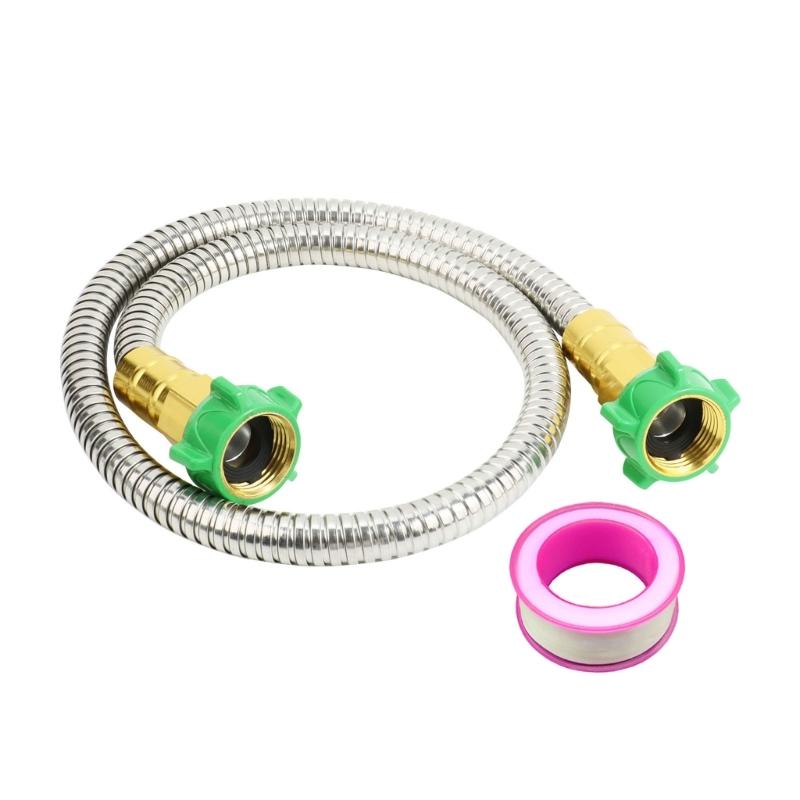Short Garden Hose Extender Stainless Steel Flexible Hose Connector Leakproof Outdoor Flexible Water Hose Easy to Use
