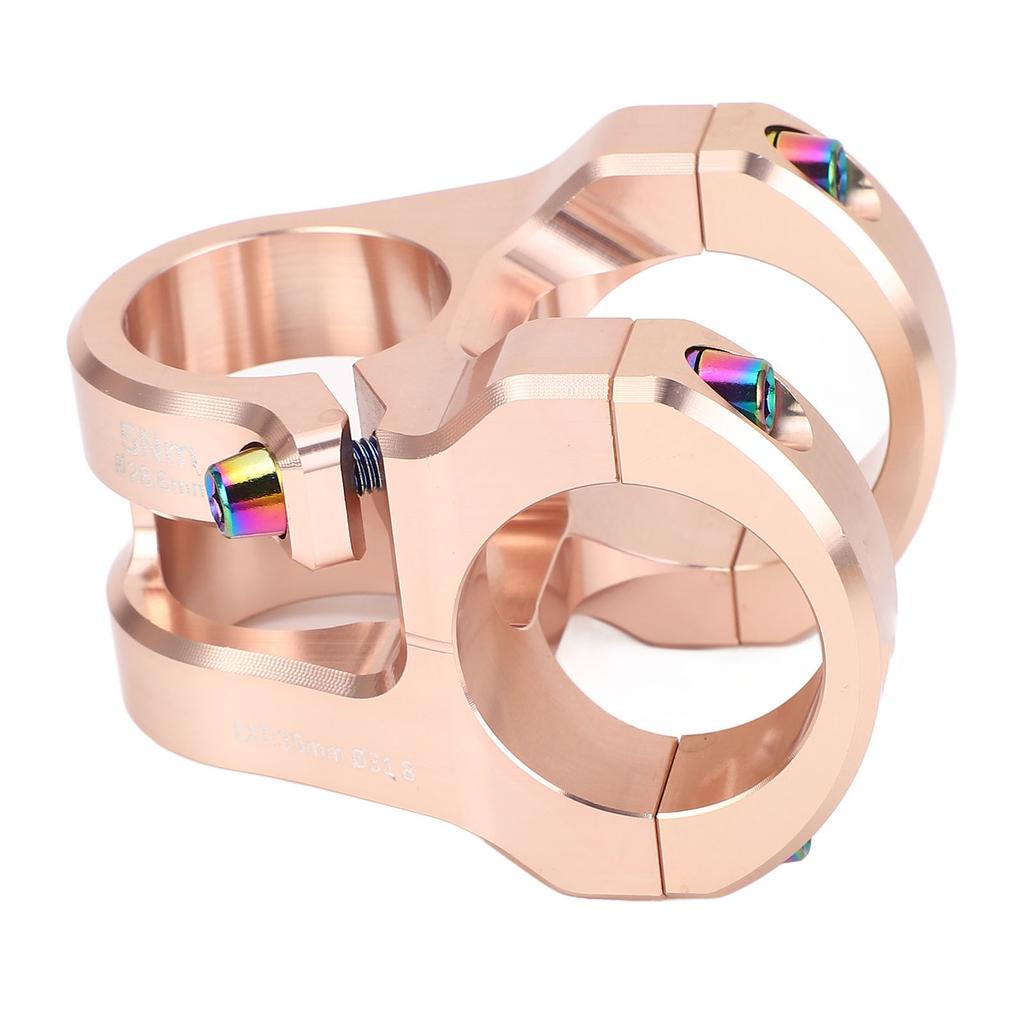 31,8x35mm Fahrradvorbau Aluminiumlegierung CNC Leichtgewicht Kurzer Lenkervorbau für DIY Mountainbiking Ti Farbe