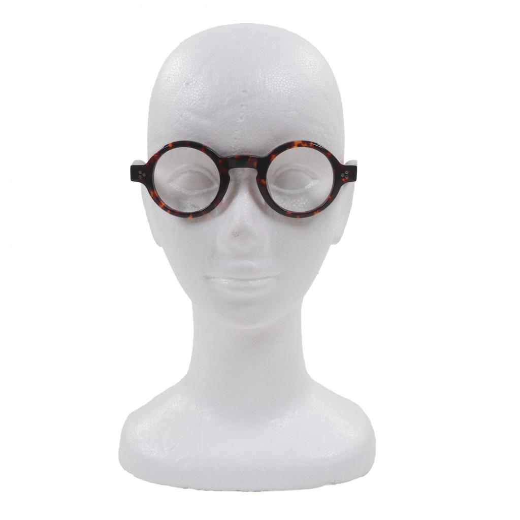 Excellent Lesca Lunetier Glasses G.Burt Tortoiseshell Round Clear brown mens Used