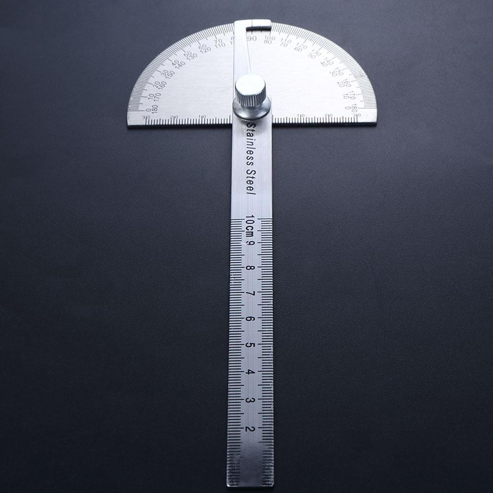Rotary Stainless Steel Caliper Round Head Goniometer Adjustable Protractor Protractor 180 Degree Protractor Angle Ruler