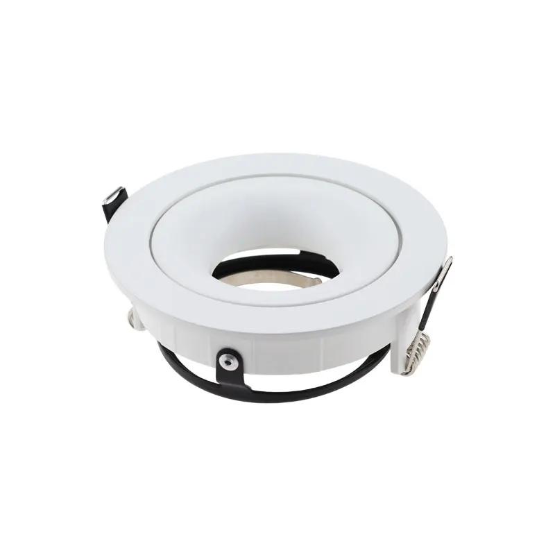 1/5PCS Recessed Round Spotlight LED Ceiling Downlight Mounting Frame Adjustable Black/White GU10/MR16 Lamp Holder Light Fitting