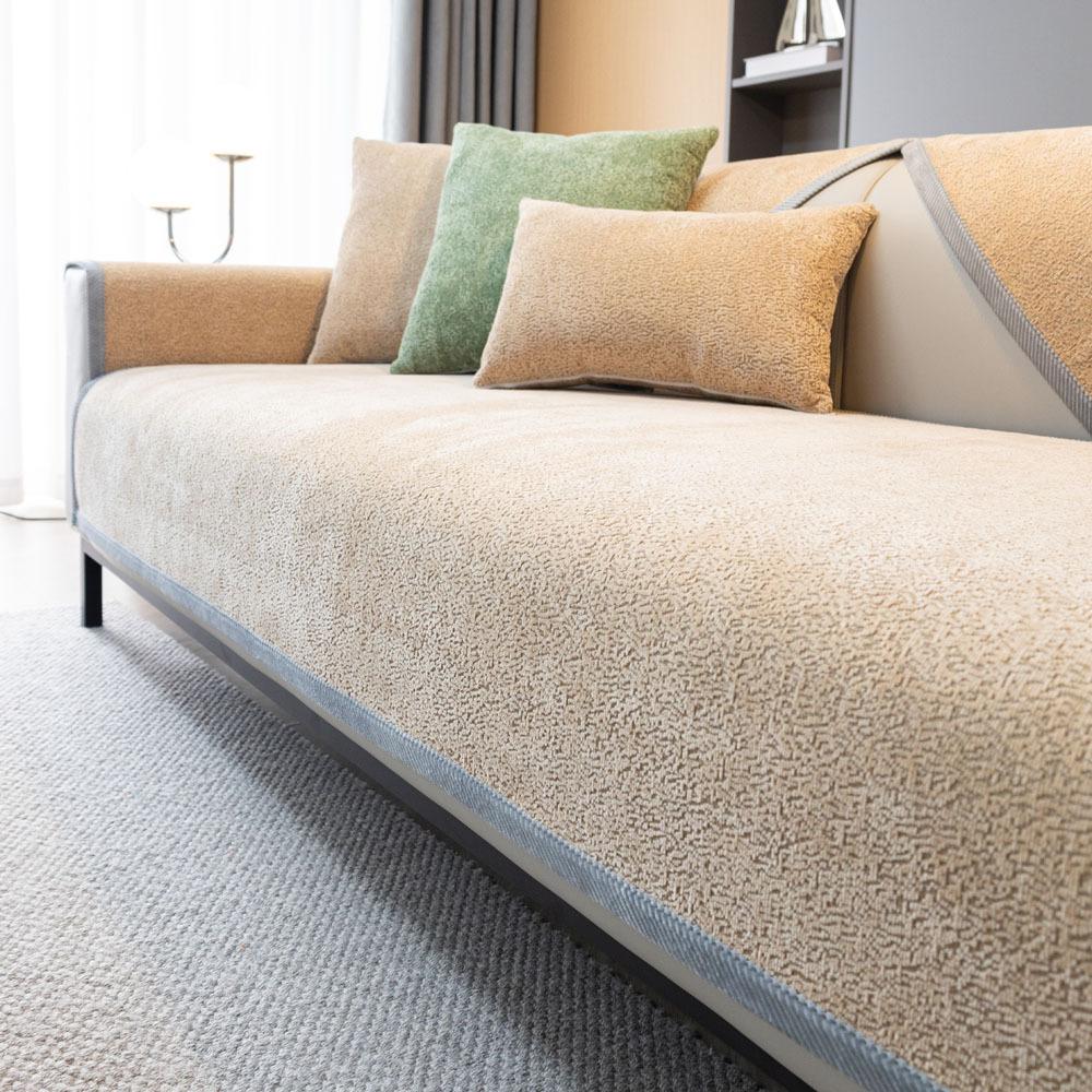 Snow Velvet Chenille Sofa Cushion Four Seasons Universal Simple Modern Sofa Cover Cloth Cover Cover All-Inclusive Universal Non-Slip Cushion