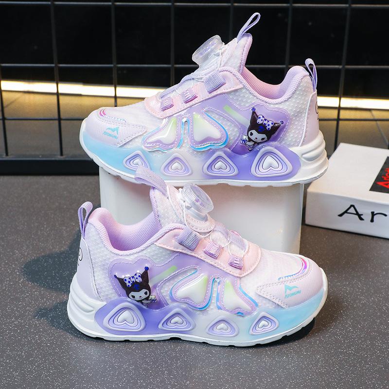 

Girls shoes with rotating buckle, new sports shoes for older children and elementary school students, versatile style, running shoes for baby girls 27Inner Length16.6