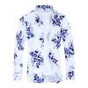 CEEN Long Sleeve Aloha Plus Japanese Spring Floral Print Top Men's Shirt, Casual, All-Over Print, Sizes, Stylish, Pattern, Button-Down Shirt, Stylish,