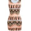 A New Summer Fashion Round-neck Sleeveless Printed Pencil Dress