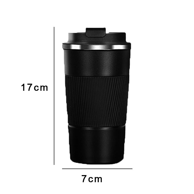 500ML Stainless Steel Coffee Cup Lightweight Thermal Cup Leak-Proof Non-Slip Car Water Cups Vacuum Travel Insulated Water Bottle