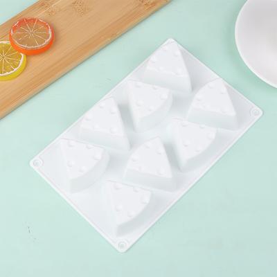 Käseförmige Silikonform mit 8 Mulden, DIY-Gebäckwerkzeuge, Kuchenform zum Backen, antihaftbeschichtete Küche, Backgeschirr, Dessert-Mousse-Form