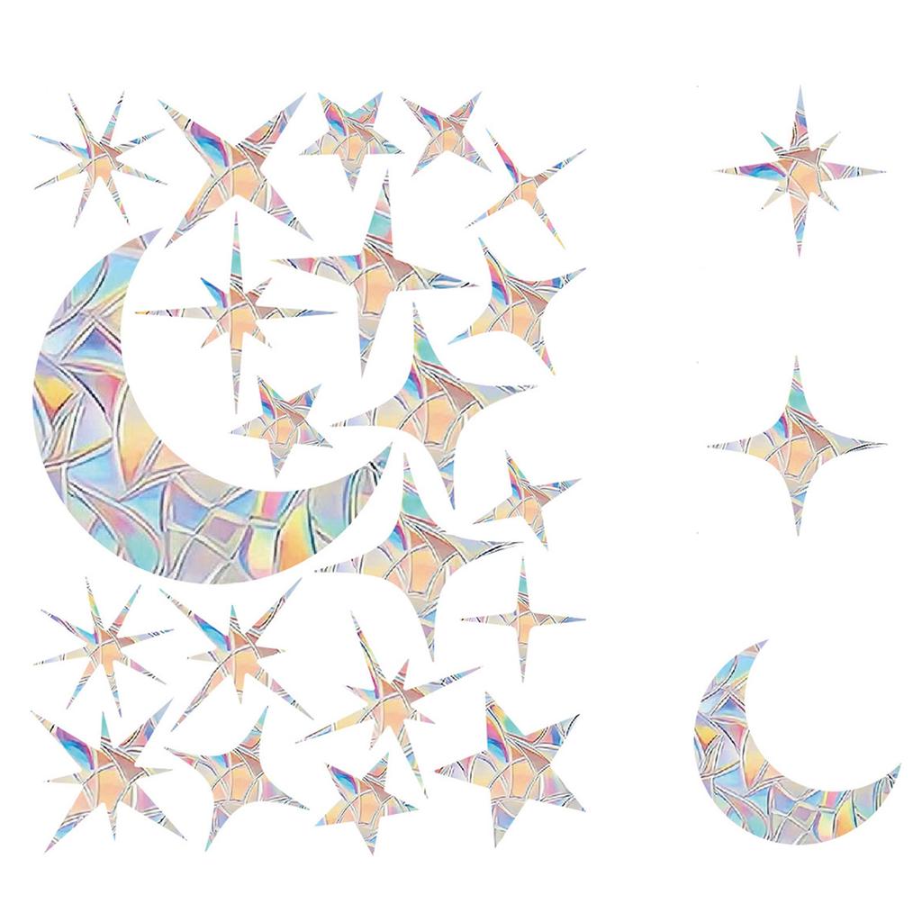 Static PVC Window Sticker Rainbow Prism Butterfly Pattern Home Decoration Anti Collision Glass Sticker