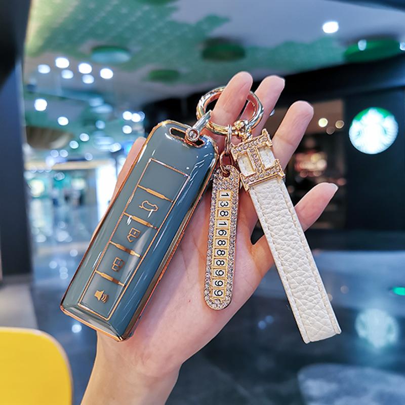 New TPU Car Key Case Cover Protect Shell Bag For Great Wall GWM WEY Coffee01 Coffee02 WEY-X WEY-S WEY-GT VV7 GT Auto Accessories