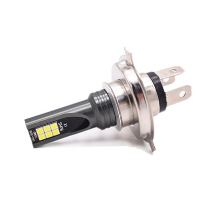 60W Weiß 6000K H4 9003 HB2 12-LED 12V-24V Auf-/Abblendlicht Tagfahrlicht Nebelscheinwerfer Fahrlicht Glühbirne für Motorrad 2 Stück