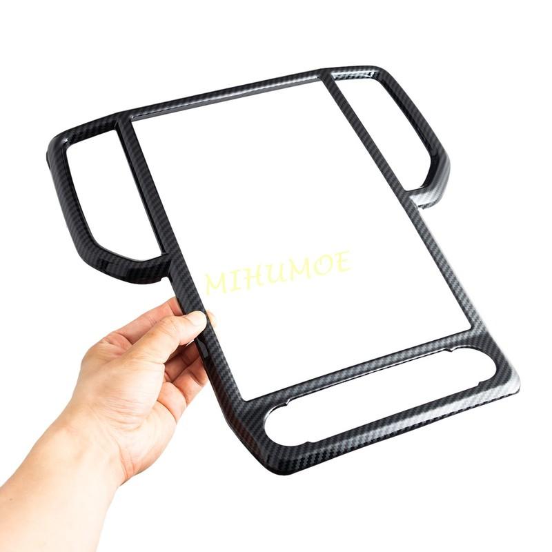 For -2025 Ford Ranger Everest Carbon Fiber Air Vent Cover Surrounds Center Console 12-Inch Multimedia Screen Trims