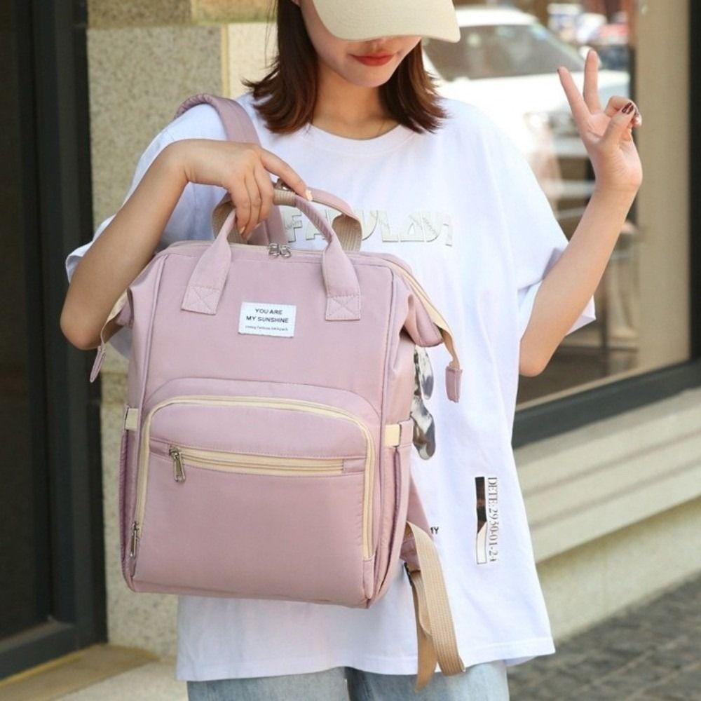 Large Capacity Nappy Backpack Bag Multi-Functional Mom's Outting Bag Mommy Bag  for Nursing