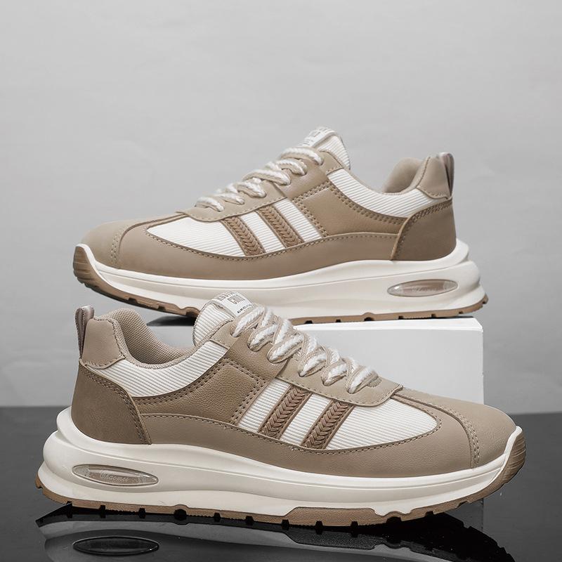 

Men s shoes spring new versatile sports platform rest breathable mesh wear-resistant men s shoes 44 хаки