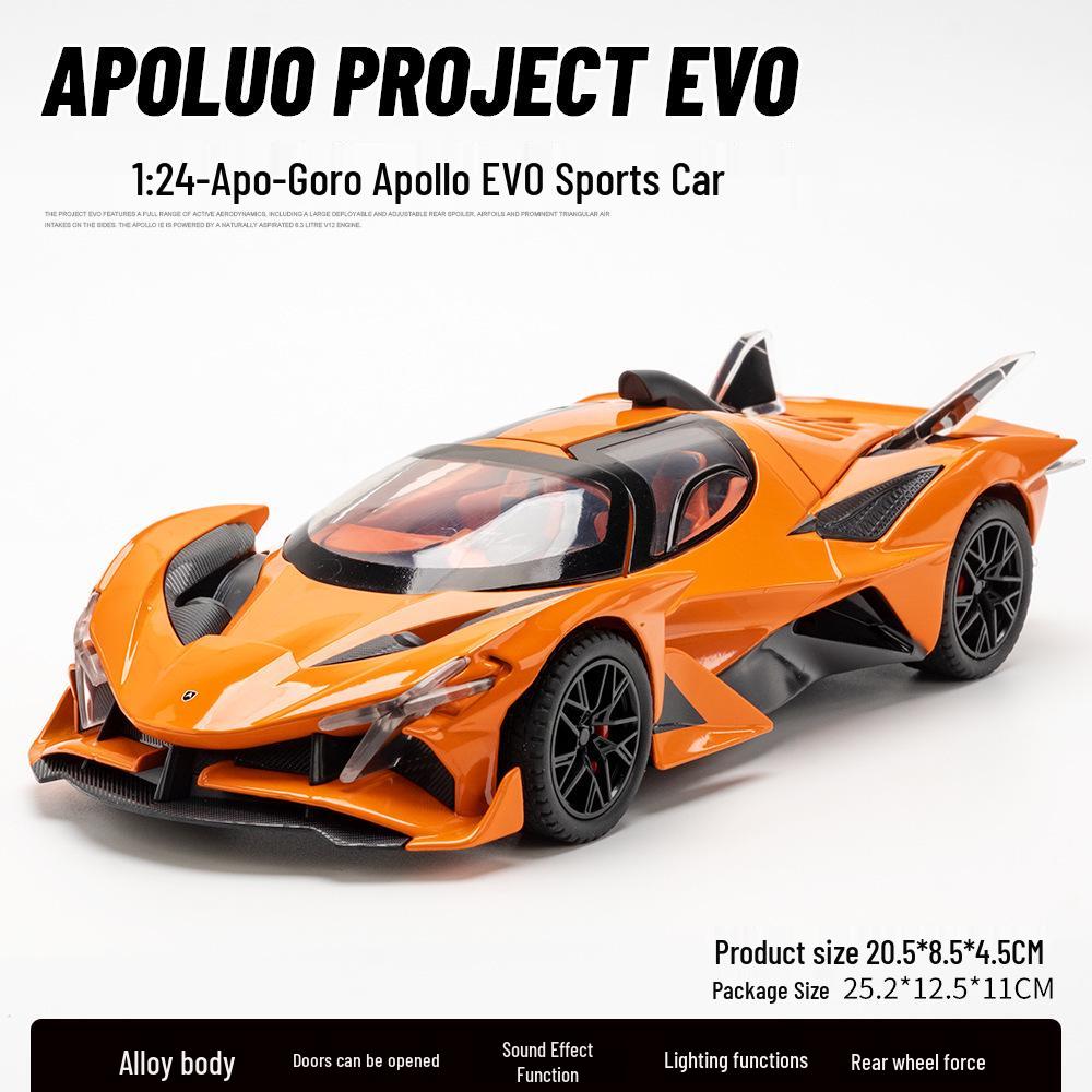 

New Haodi 1:24 Apollo EVO Alloy Car Model Toy for Kids, Spray Version