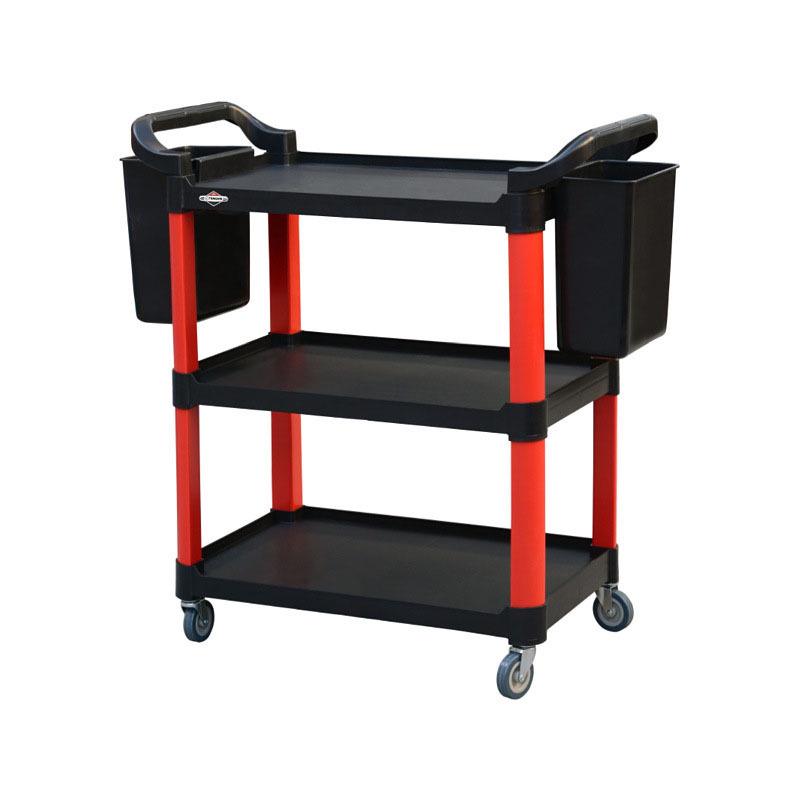 Multifunctional Three-Tier Plastic Storage Cart for Car Wash & Beauty Tools