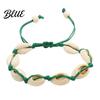 Summer Outfit Accessories Handmade Seashell Bracelet Natural Shell Boho Beaded Adjustable Chic Gift for Her Woven String Bracelet Women Beach