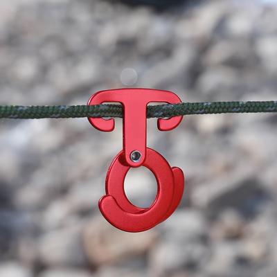 Lot de 3 cintres multifonctions en aluminium pour corde de camping en plein air, outil de survie, boucle de corde, kit de voyage