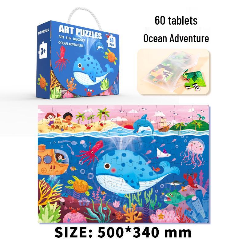 CPC CE 60-Piece Children's Handheld Puzzle Gift Box - Early Education Toy for Kindergarten and Baby Prizes