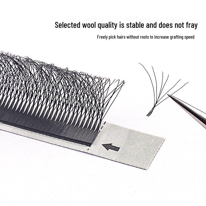 Natural Thick YY Eyelash Extensions - Large Capacity, Non-Scattered, Three-Leaf/Four-Leaf Design