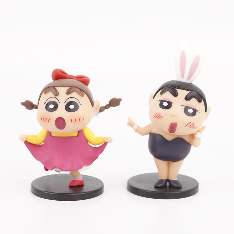 Adorable Crayon Shin-chan Collectible Pvc Figures 8 Styles 5 Generations Cute Anime