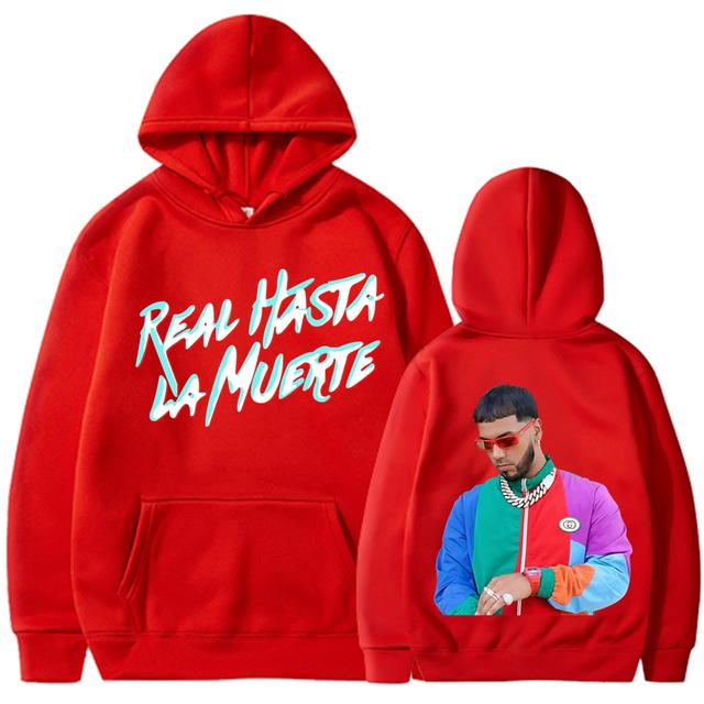 Nová hip-hop Unisex a dámská ležérní teplá sportovní mikina s kapucí Real Hasta La Muerte ležérní sportovní oblečení Unisex a dámské anime pulovry