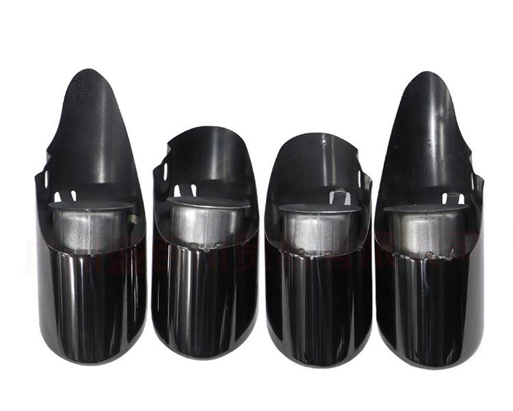 Black Titanium Quad Exhaust Tip for 19-23 Porsche Macan