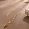 European and American Style Personalized Design Snakehead Necklace Stainless Steel Unique Long Necklace